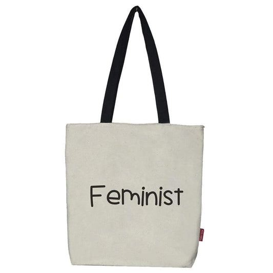 Stevige Boodschappentas Naturel Feminist