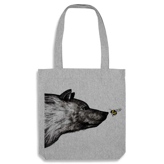 Stevige jute boodschappentas De Ontmoeting - grijs