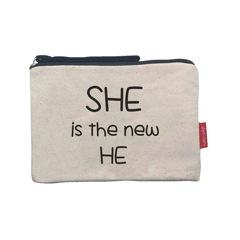 Toilettasje She Is The New He | Naturel